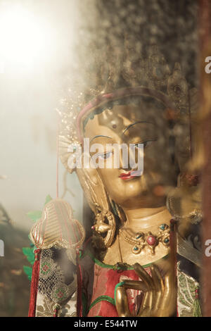 Buddha-Statue. Kopan Kloster, Kathmandu, Nepal Stockfoto