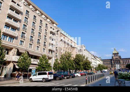 Hotel Jalta am Wenzelsplatz, Prag, Tschechische Republik, Europa Stockfoto