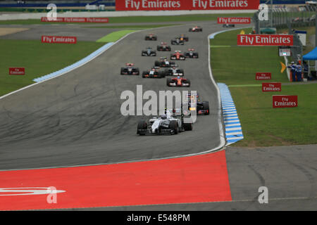 Hockenheim, Deutschland. 20. Juli 2014. Formel 1 Grand Prix von Deutschland.   Nico Rosberg von Mercedes AMG Petronas F1 Team leitet die Deutsche GP Credit: Action Plus Sport Bilder/Alamy Live News Stockfoto