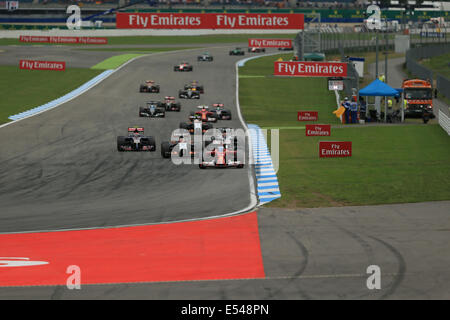 Hockenheim, Deutschland. 20. Juli 2014. Formel 1 Grand Prix von Deutschland.   Nico Rosberg von Mercedes AMG Petronas F1 Team leitet die Deutsche GP Credit: Action Plus Sport Bilder/Alamy Live News Stockfoto