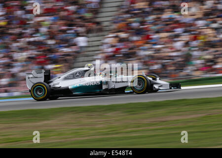 Hockenheim, Deutschland. 20. Juli 2014. NICO ROSBERG und Mercedes AMG Petronas F1 Team fährt in der Formel 1 German Grand Prix 2014 auf dem Hockenheimring in Hockenheim, Deutschland Kredit: James Gasperotti/ZUMA Draht/Alamy Live News Stockfoto