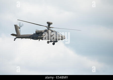 Duxford, Großbritannien 25. Mai 2014: RAF Apache Hubschrauber bei Duxford Airshow. Stockfoto