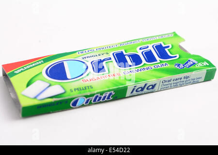 Wrigleys Orbit Kaugummi sugarfree Stockfoto