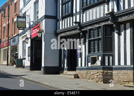 Fachwerk NatWest Bank und dem Bull Hotel, Ludlow, Shropshire, England UK Stockfoto