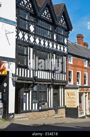 Fachwerkbau, jetzt ein NatWest Bank in Ludlow, Shropshire, England UK Stockfoto