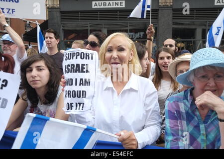 London, UK. 20. Juli 2014. Protest-Kundgebung statt von Israelis in London, "Ja zum Frieden, Nein zur Terror", organisiert von der zionistischen Föderation Kredit: Rachel Megawhat/Alamy Live News Stockfoto