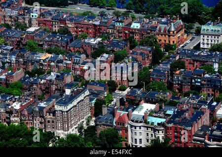 BOSTON, MASSACHUSETTS: Elegante des 19. und frühen 20. Jahrhundert Gebäude in Back Bay Stockfoto