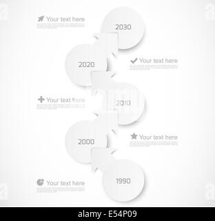Infografik-Schablone mit Kreisen und Pfeilen Stockfoto