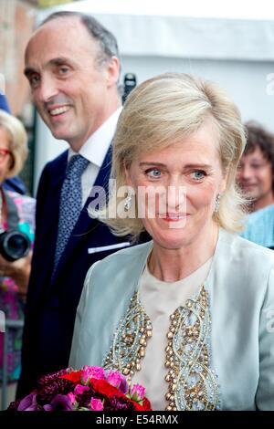 Brüssel, Belgien. 20. Juli 2014. Prinzessin Astrid und Prinz Lorenz von Belgien besuchen das Konzert für den Nationalfeiertag in Brüssel, Belgien, 20. Juli 2014. Foto: Dpa/Patrick van Katwijk/Alamy Live News Stockfoto