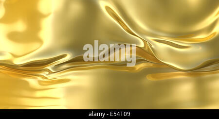 Abstrakt goldenen Tuch Hintergrund. Fantasie flüssiges material Stockfoto