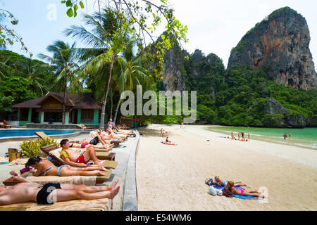 Railay Bay Resort & Spa Hotel.  Railay West Beach. Railay. Krabi Provinz, Thailand, Asien. Stockfoto