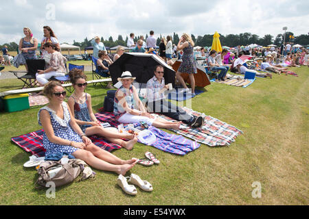 Veuve Clicquot Gold Cup, britische offene Polo-Meisterschaft, Cowdray Park Poloclub, Cowdray Park, Midhurst, West Sussex, England UK Stockfoto