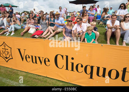 Veuve Clicquot Gold Cup, britische offene Polo-Meisterschaft, Cowdray Park Poloclub, Cowdray Park, Midhurst, West Sussex, England UK Stockfoto
