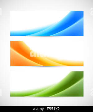 Reihe von Bannern, wellig Stockfoto