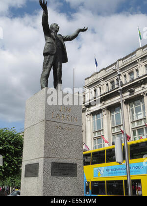 DUBLIN, Irland, Statue von Labour Leader Jim Larkin in O' Connell Street. Foto Tony Gale Stockfoto