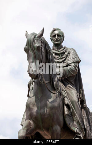 Statue von König Johann am Theaterplatz in Dresden, Sachsen, Deutschland, Europa Stockfoto