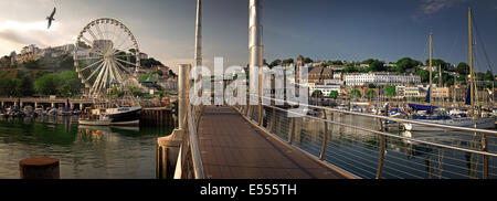 GB - DEVON: Torquay Hafen und Stadt Stockfoto