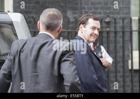 London, London, UK. 21. Juli 2014. George Osborne kommen in 10 Downing Street in London Credit: Lee Thomas/ZUMA Draht/Alamy Live News Stockfoto