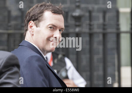 London, London, UK. 21. Juli 2014. George Osborne kommen in 10 Downing Street in London Credit: Lee Thomas/ZUMA Draht/Alamy Live News Stockfoto