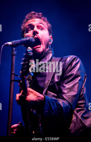 Mailand, Italien. 20. Juli 2014. Die englische Rockband Editoren führt live am Ippodromo Del Galoppo während "City Sound Milano" Credit: Rodolfo weitertransferiert/Alamy Live News Stockfoto