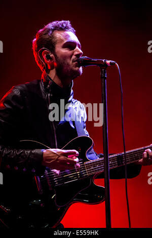 Mailand, Italien. 20. Juli 2014. Die englische Rockband Editoren führt live am Ippodromo Del Galoppo während "City Sound Milano" Credit: Rodolfo weitertransferiert/Alamy Live News Stockfoto