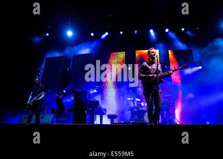 Mailand, Italien. 20. Juli 2014. Die englische Rockband Editoren führt live am Ippodromo Del Galoppo während "City Sound Milano" Credit: Rodolfo weitertransferiert/Alamy Live News Stockfoto