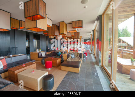 NYC W Hotel erste alpine Escape in Verbier, Schweiz: funky Rastplatz voller Mode, Design und Musik Stockfoto