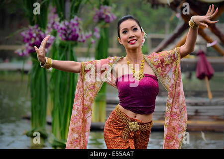 Tänzer des herkömmlichen Theaters, Ayutthaya, Thailand Stockfoto