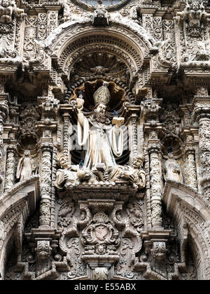 Detail der Fassade der Iglesia De San Agustín - Lima, Peru Stockfoto