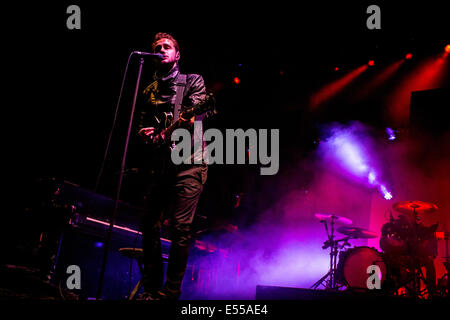 Mailand, Italien. 20. Juli 2014. Die englische Rockband Editoren führt live am Ippodromo Del Galoppo während "City Sound Milano" Credit: Rodolfo weitertransferiert/Alamy Live News Stockfoto