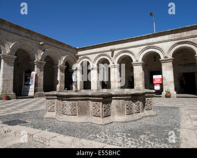 Claustros della La Compañía Handelszentrum - Arequipa, Peru Stockfoto