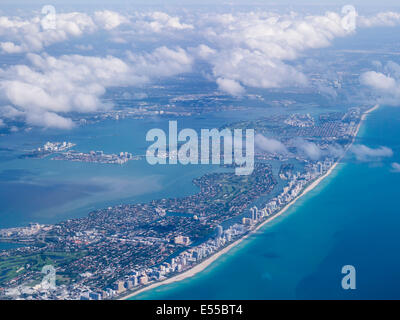 Abstrakte Luftbild von Miami beach Stockfoto