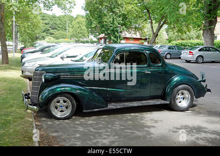 Seitenansicht des CHEVROLET COUPÉ aus dem Jahr 1938. Stockfoto