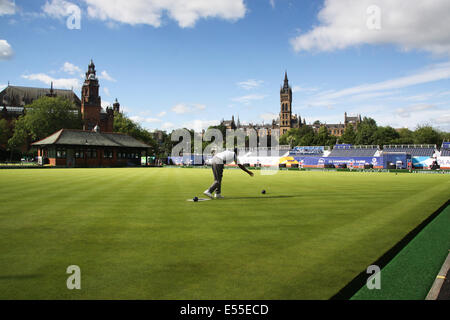 Glasgow, Schottland. 21. Juli, 2014.Busy Trainingstag am Veranstaltungsort Commonwealth Lawn Bowls 2 Tage vor der Konkurrenz. Team-Samoa Credit: ALAN OLIVER/Alamy Live-Nachrichten Stockfoto