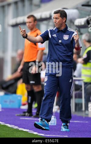 Brüssel, Belgien. 20. Juli 2014. Super Cup-Finale der belgischen Juliper Liga, zwischen Anderlecht und Lokeren.  Besnik Hasi Credit: Action Plus Sport Bilder/Alamy Live News Stockfoto