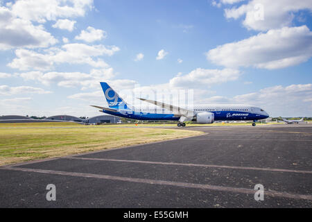 Boeing 787-9 Dreamliner in Farnborough International Air Show gestreckt 15. Juli 2014 Stockfoto