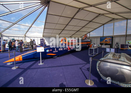 BLOODHOUND SSC in Farnborough International Airshow 15. Juli 2014 Stockfoto