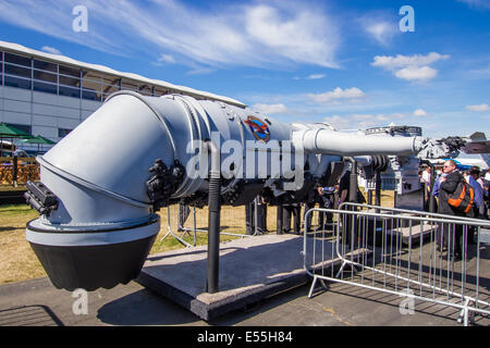 F3-5 JSF joint Strike Fighter Lightning ll Motor und Zelle anzeigen in Farnborough International Air Show 15. Juli 2014 Stockfoto