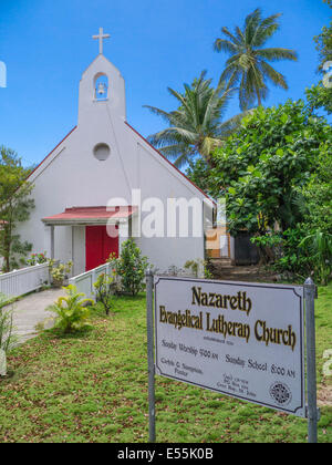 Nazareth Evangelical Lutheran Church in Cruz Bay auf der Karibik-Insel St. John in den US Virgin Islands Stockfoto