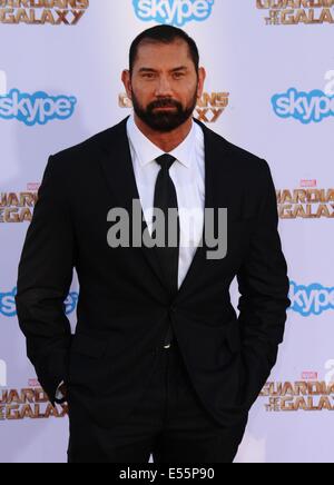 Los Angeles, CA, USA. 21. Juli 2014. Dave Bautista im Ankunftsbereich für Hüter von THE GALAXY Premiere, El Capitan Theatre, Los Angeles, CA 21. Juli 2014. Bildnachweis: Dee Cercone/Everett Collection/Alamy Live-Nachrichten Stockfoto