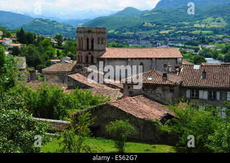 Kathedrale von Saint-Lizier, Ariege, Midi-Pyrenäen, Frankreich Stockfoto