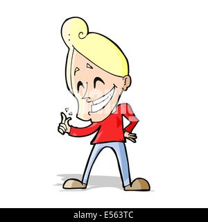 Cartoon Mann schnappen von Fingern Stock Vektor