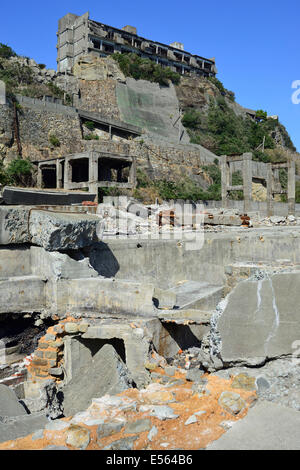 Gunkajima (Hashima), Nagasaki-Präfektur, Kyushu, Japan Stockfoto