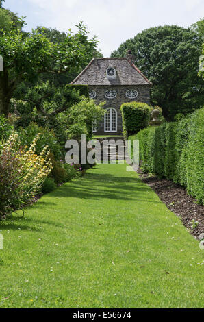 Plas Brondanw Gärten, Llanfrothen, Snowdonia, Nordwales Stockfoto