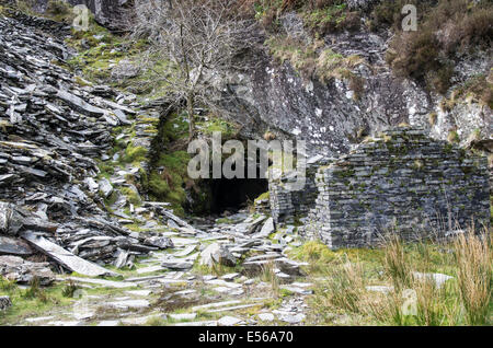 Wrysgan Steinbruch, Tanygrisiau, oder Ffsetiniog in Snowdonia, Nordwales Stockfoto