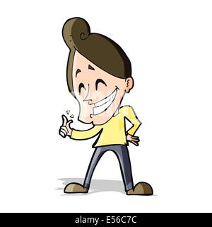 Cartoon Mann schnappen von Fingern Stock Vektor