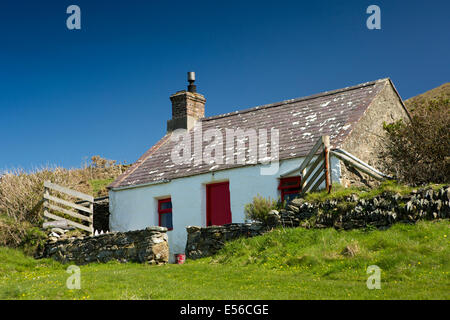 England, Wales, Gwynedd, Lleyn Halbinsel, Bardsey Island, Position Bach, traditionelle walisische Hütte Stockfoto