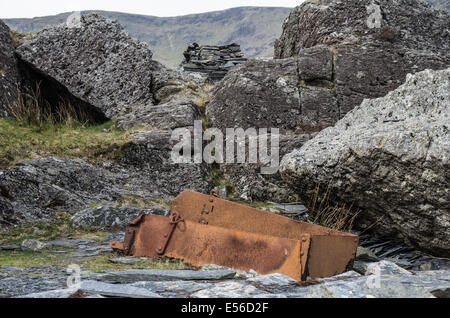 Wrysgan Steinbruch, Tanygrisiau, oder Ffsetiniog in Snowdonia, Nordwales Stockfoto