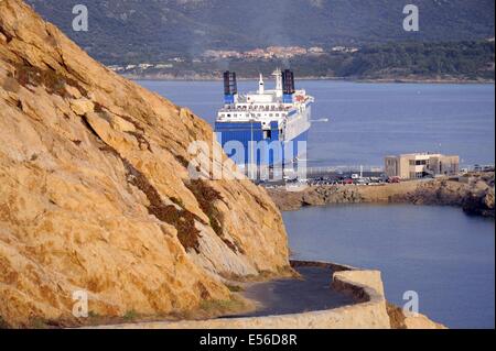 Ile Rousse, Region Balagne, Korsika (Frankreich), Anlegeplatz der Fähre Stockfoto