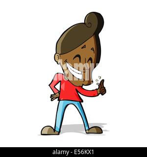 Cartoon Mann schnappen von Fingern Stock Vektor